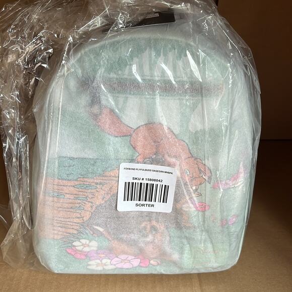 Loungefly Disney The Fox And The Hound Forest Fun Mini Backpack green - Picture 3 of 7